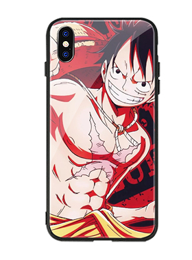 适用于华为iphone11Pro壳手机海贼王苹果x路飞XR玻璃7/8plus13Maxmi