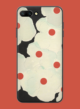 适用于荣耀v30pro手机壳v20/v40红色波点50se/30s/20磨砂软防摔9/60