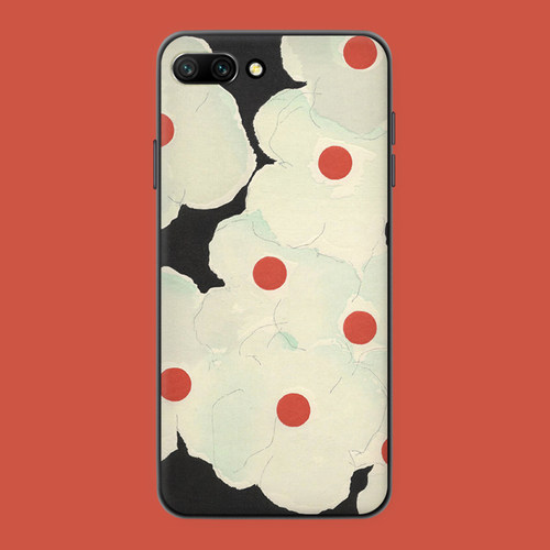 适用于荣耀v30pro手机壳v20/v40红色波点50se/30s/20磨砂软防摔9/60