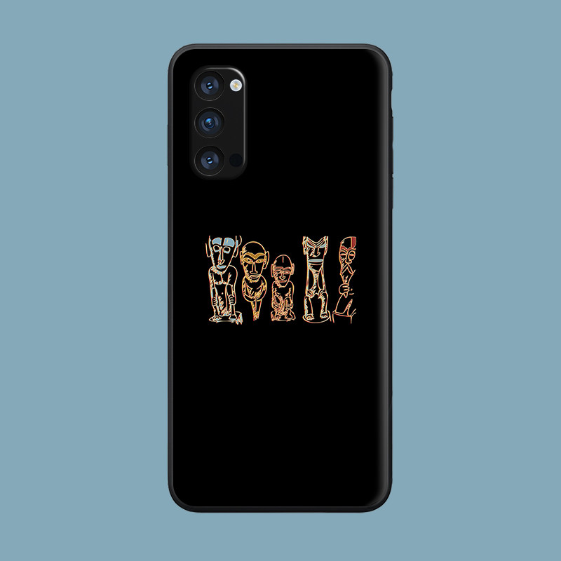 适用于oppo手机壳Reno/5/7pro硅胶防摔创意findx3搞怪简笔r17/ace2