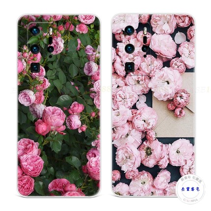 适用于文艺玫瑰花华为p60手机壳P50p40p30p20pro+原创复古p10p9plus闺蜜唯美女款超薄软e十art