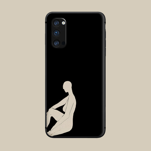 适用于Reno/5/7pro抽象艺术oppofindx3手机壳ace简约人物画硅胶R17