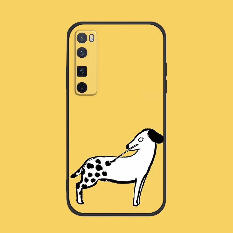 适用于可爱斑点狗手机壳华为nova9/8Pro创意趣味7se//5i/4e硅胶软