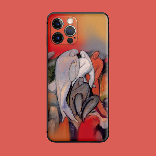 适用于抽象线条人物手机壳苹果11promax艺术iPhone13/12磨砂软8p/xs