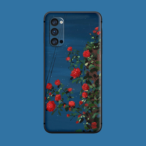 适用于Reno/5/7pro/findx3硅胶全包oppo手机壳ace2冷淡夜色R15/R17