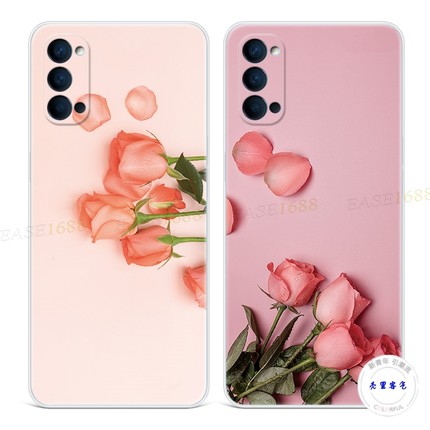 知性美玫瑰花9适用于oppo Reno6手机壳8 5pro+7简约3k个性2z文艺4se女款Ace软十