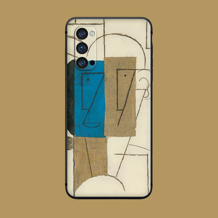 适用于oppo手机壳Reno/5/7se硅胶软R17/R15抽象艺术Findx3pro/ace2