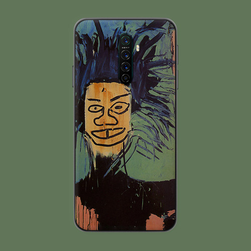 适用于巴斯奎特手机壳oppo涂鸦findx3艺术reno7pro/5//r17/R15硅胶