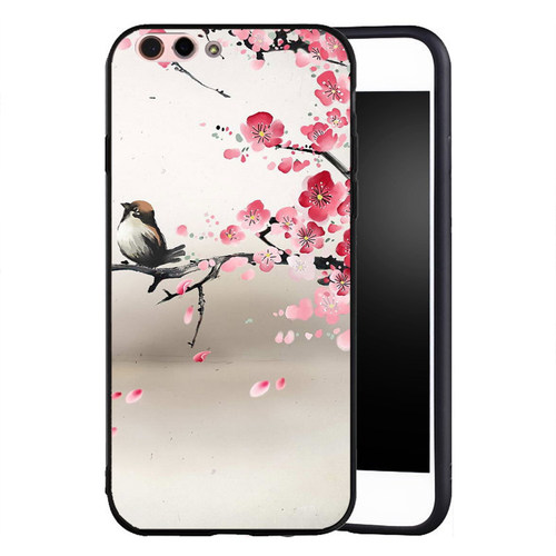 适用于oppor9s壳手机R11保护壳r9硅胶全包plus软套r11s软套梅花开放