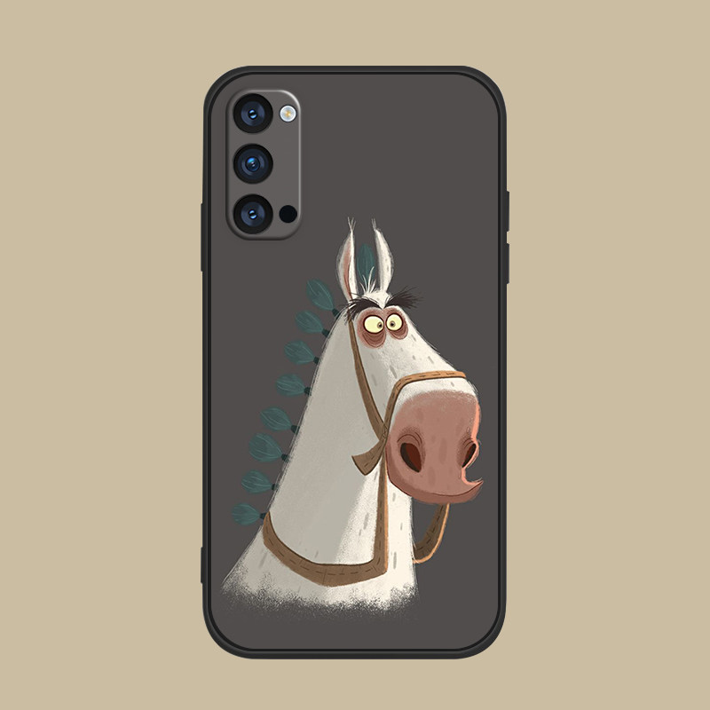 适用于趣味驴头oppoFindx3手机壳reno/5pro/7se/ace2硅胶R17/R15软