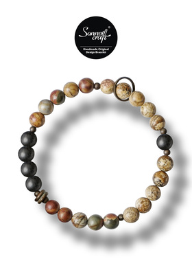 Sonnet-craft Op.72 西美社 设计师原创黑玛瑙毕卡索石复古手链