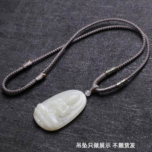 银六字真言吊坠绳手工金刚结
