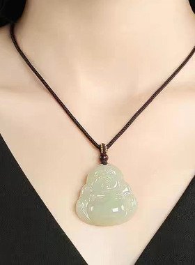 佛公吊坠女挂坠观音挂件弥勒佛晴水大肚佛项链情侣时尚百搭