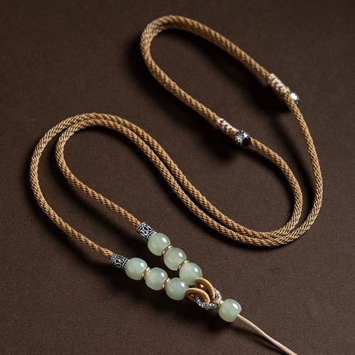 事事顺心项链绳玉佩观音高货挂脖绳平安扣配绳可调节男女款