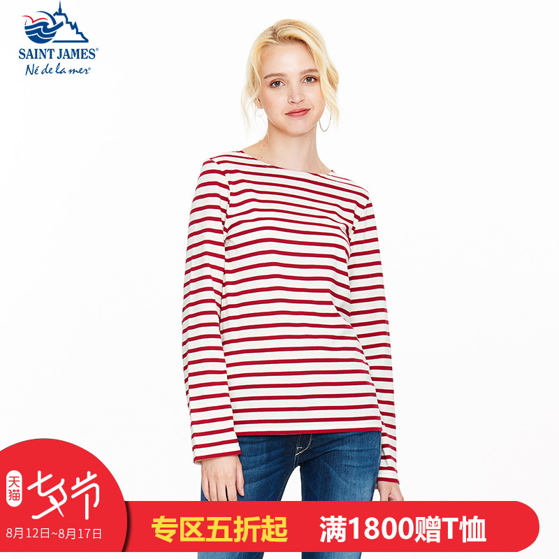 SAINT JAMESÇé¿îÔ²Á쳤ÐäTÐô´º¼¾±¡¿îÌõÎÆ´òµ×Å®TÐôÉÀ·¨¹ú