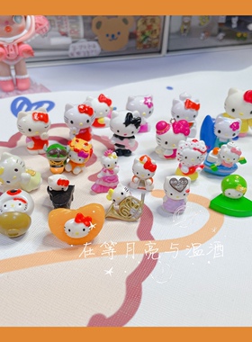 一只桃几 15 kt散货helloKittykt猫可爱卡通眼珠老爹diy摆件