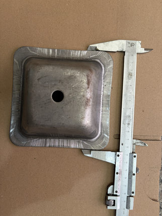 带边货物架脚碗堆码带孔堆垛脚杯封头方型地脚碗方管底座顶盖130