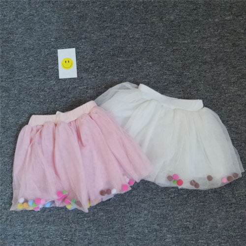 女童粉色网纱裙夏季c4纯棉内衬