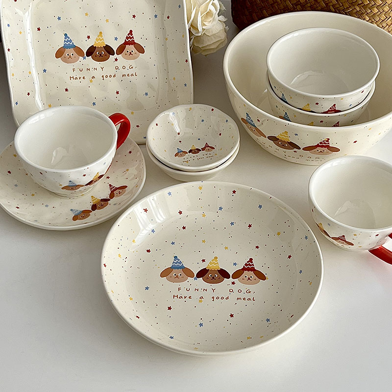 ins风可爱节日氛围陶瓷餐具套装