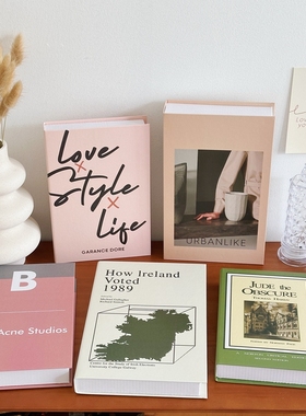 卡纸简约客厅装饰品假书