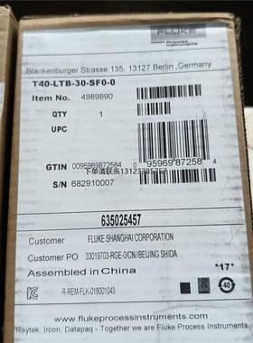 询价福禄克红外测温仪，T40-LTB-30-SF0-0，全新原装