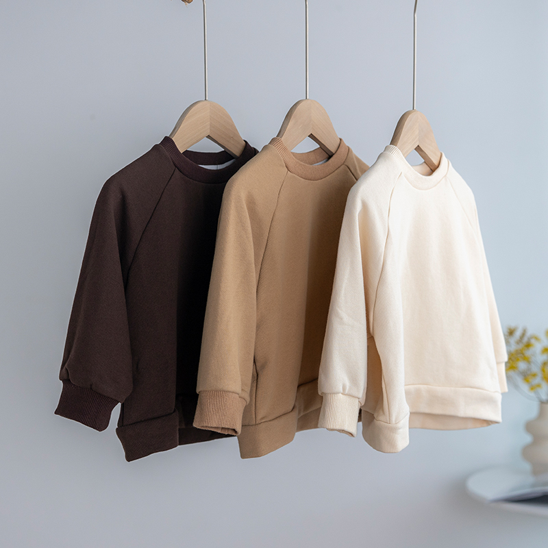 拉波米纯色卫衣中小童套头衫