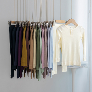 家居服套装 拉波米男童女童莫代尔棉睡衣裤 春秋宝宝保暖内衣秋衣裤