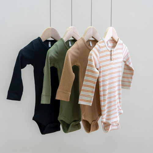 A类兰精莫代尔棉新生婴儿短爬服