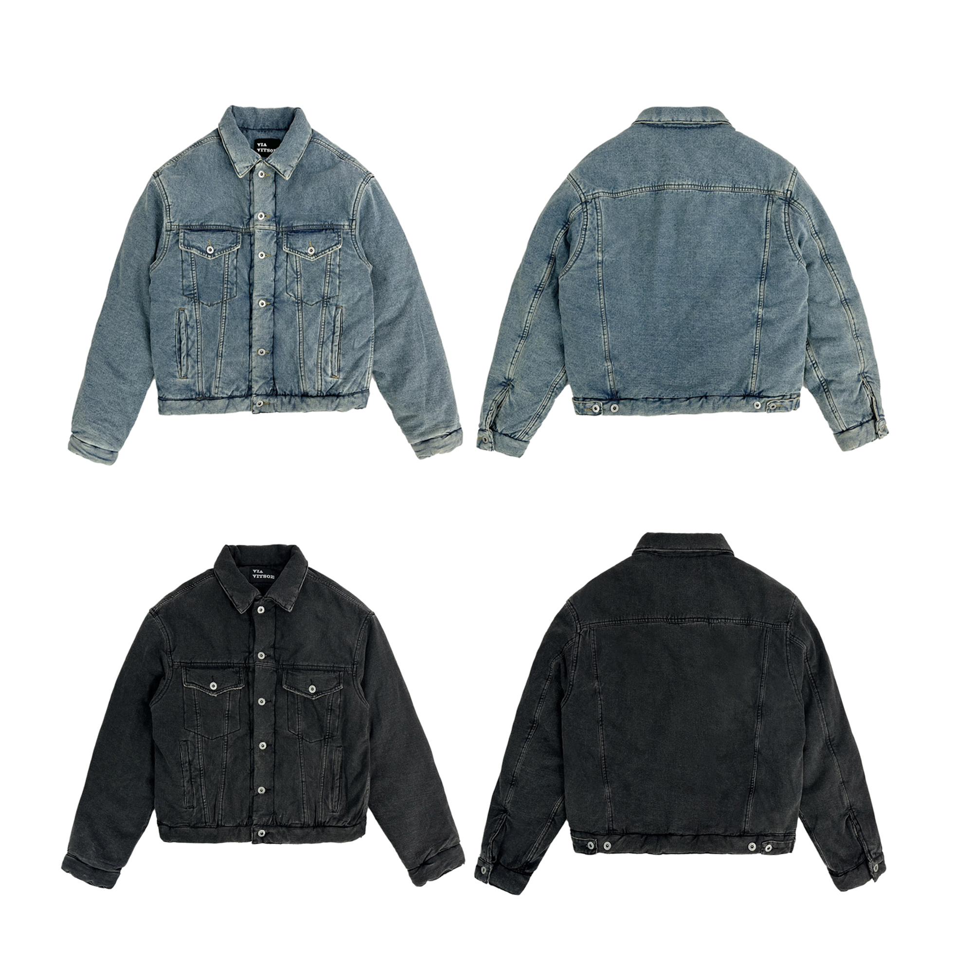 viavitsoe潮感厚实保暖牛仔棉服