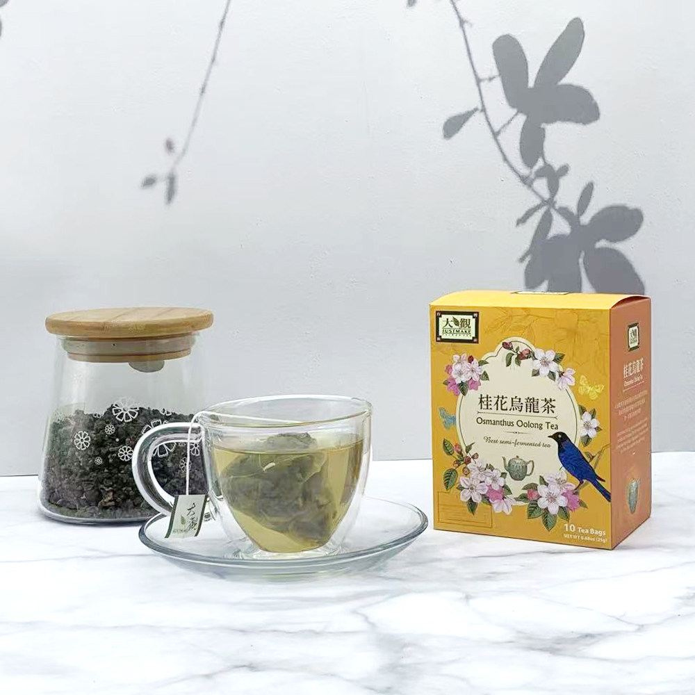 宏益大观中国台湾进口桂花乌龙茶10个独立包装三角袋泡茶包