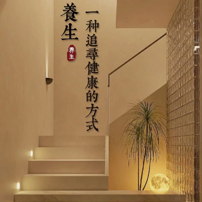 美容院氛围布置养生馆装饰挂画中医形象墙面高级感背景拍照区美业