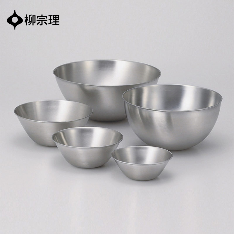 柳宗理日本进口不锈钢料理盆食品级盆具沥水洗菜打蛋盆烘焙用加深
