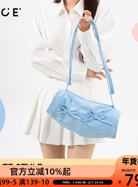 OCE轻氧洞洞斜挎包手机包女2025新款潮时尚百搭单肩包蝴蝶结