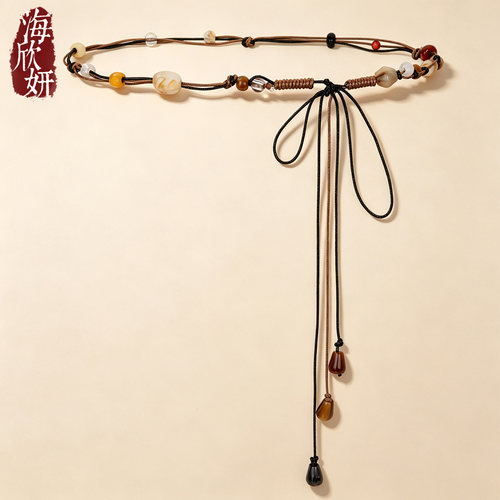 【旅游度假风】女士编织腰绳时尚