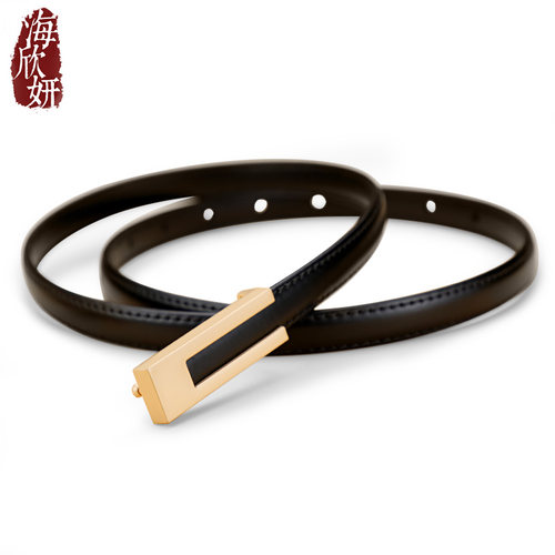 私藏！牛皮细腰带简约精致