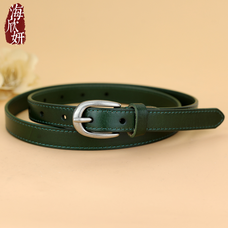 宝藏单品~头层牛皮女士腰带时尚