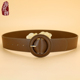 腰封女真皮头层牛皮棕色高级感复古宽腰带装 饰配毛衣大衣风衣皮带
