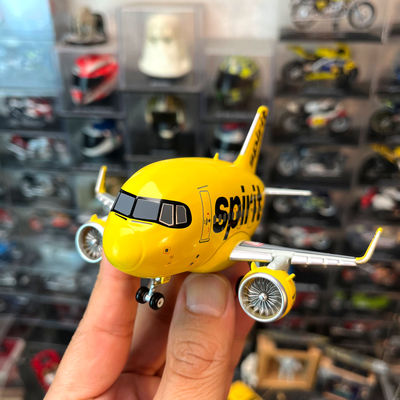 卡通飞机Q版合金客机飞机蛋机美国精神航空空客A321NEO模型摆件