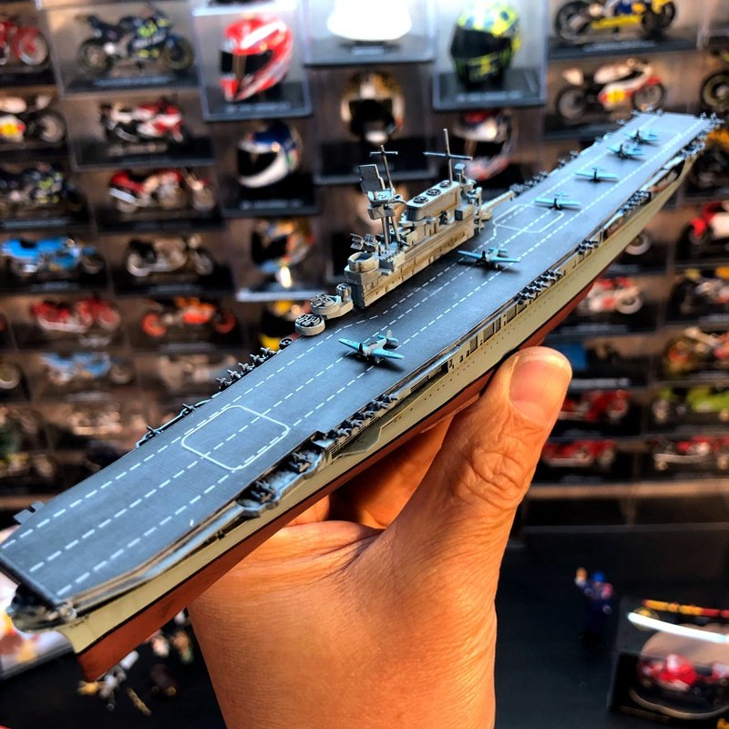 1:1000企业号航空母舰战列舰合金摆件静态成品舰船模型含6架战机