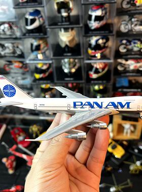 1：400比例合金飞机泛美航空波音747-100客机成品金属模型摆件