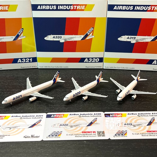 1：400比例合金飞机空客航空工业客机A319 A320 A321礼品级模型