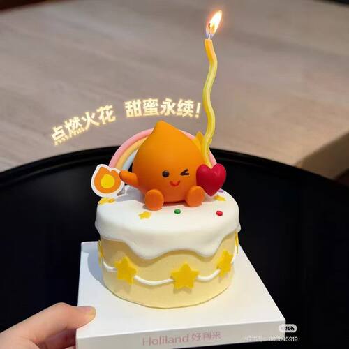 网红通用曲线蜡烛蛋糕装饰情人节螺旋弯曲蜡烛生日甜品台装扮配件