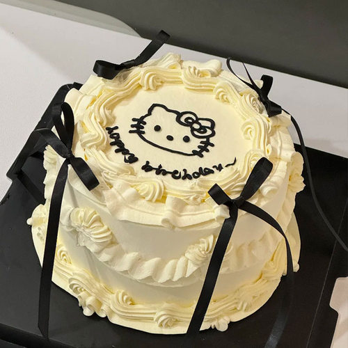 新款糖堡森林kt猫翻糖切模网红镂空HelloKitty女孩生日装饰模具