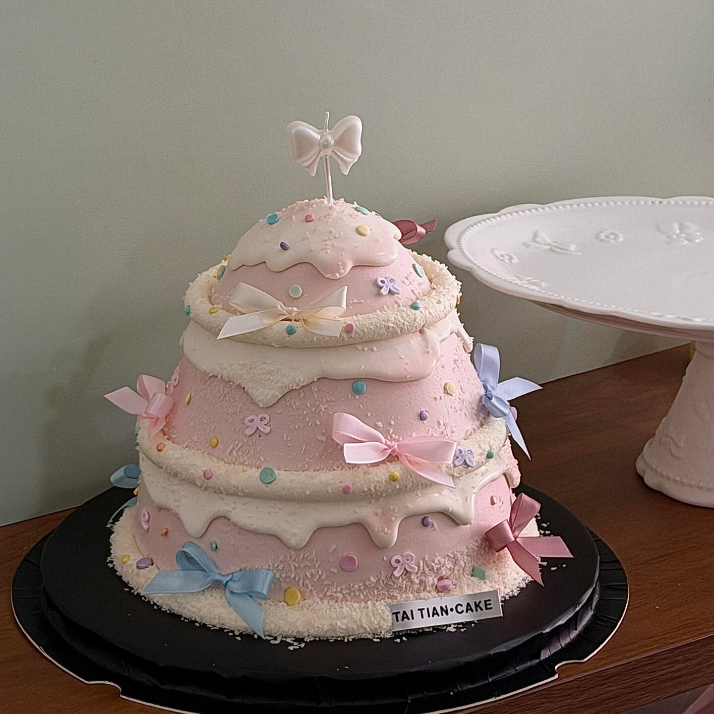 网红ins风蛋糕装饰迷你成品丝带蝴蝶结配件生日蜡烛烘焙装扮插件