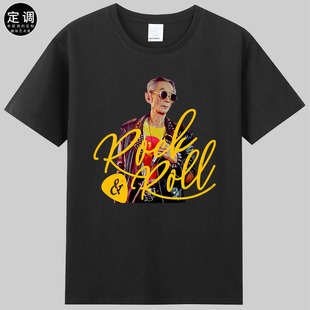 致敬马爷马三立摇滚天津世家rock roll相声大师纯棉短袖圆领t恤潮