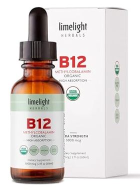 Limelight Herbals Organic Vitamin B12 Sublingual Drops， E