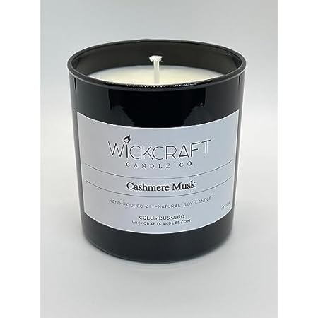 Cashmere Musk Scented Soy Candle: 100% Pure Soy Wax with