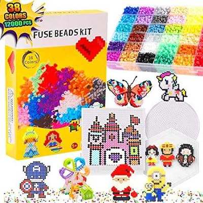 Bachmore Fuse Beads Craft Kit Melty Fusion Colored Beads-