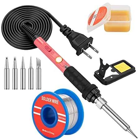 Soldering Iron Kit， 60W Soldering Iron with Interchangeab