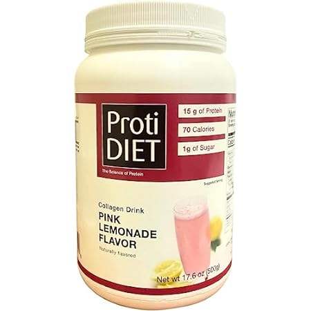 ProtiDIET Pink Lemonade Flavored Collagen Protein Drink M